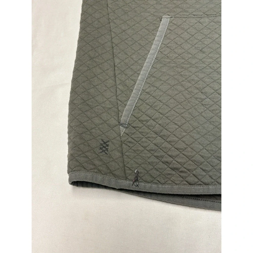 Rhone‎ Gramercy Quilted Full Zip Vest Mens Large Olive Green 101669 Mock Neck